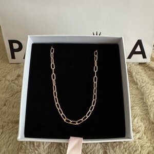 Pandora Elongate Link Chain Necklace Rose gold